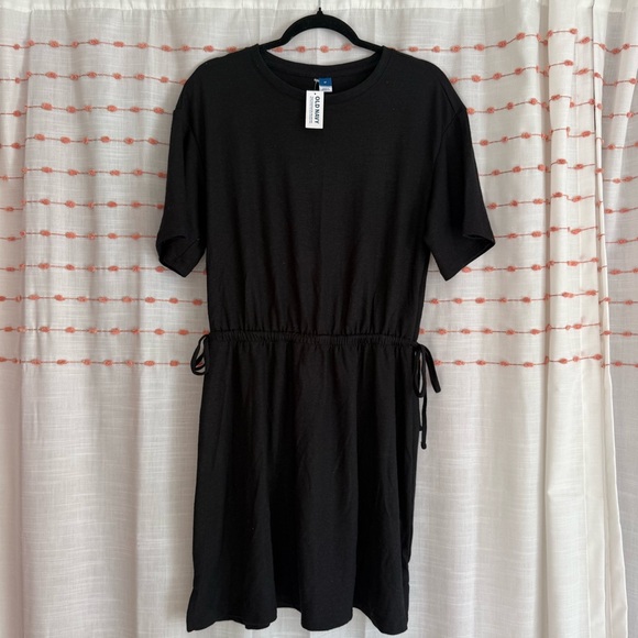 Old Navy Short-Sleeve Waist-Defined Slub-Knit Mini T-Shirt Dress - NWT! - Picture 3 of 3